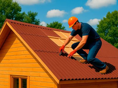 Монтаж кровли из ондулина